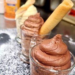 trio de mousses au chocolat